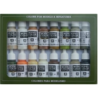 Vallejo Model Colour Earthtones 16 Colour Acrylic Paint Set