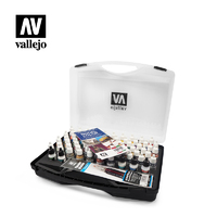 Vallejo 70172 Model Colour 72 Basic Colors + Brushes Plastic Case Acrylic Paint Set