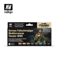 Vallejo Model Color German Fallschirmjäger Mediterranean Theater WWII Acrylic Paint Set