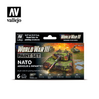 Vallejo Model Colour WWIII NATO Armour & Infantry Acrylic 6 Colour Paint Set