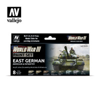 Vallejo Model Colour WWIII East German Armour & Infantry Acrylic 8 Colour Paint Set