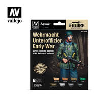 Vallejo Wehrmacht Unteroffizier Early War Acrylic Paint Set w/ Exclusive Alpine Miniature