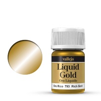 Vallejo Model Colour Metallic Rich Gold (Alcohol Base) 35 ml Acrylic Paint