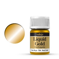 Vallejo Model Colour Metallic Red Gold (Alcohol Base) 35 ml Acrylic Paint