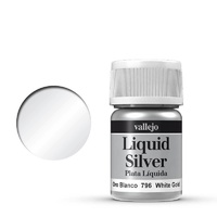 Vallejo Model Colour Metallic White Gold (Alcohol Base) 35 ml Acrylic Paint