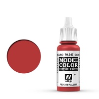 Vallejo Model Colour #029 Dark Vermillion 17 ml Acrylic Paint