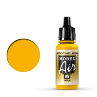 Vallejo Model Air Medium Yellow 17 ml Acrylic Airbrush Paint