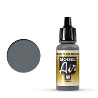 Vallejo Model Air Medium Sea Gray 17 ml Acrylic Airbrush Paint