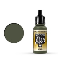 Vallejo Model Air Medium Olive 17 ml Acrylic Airbrush Paint