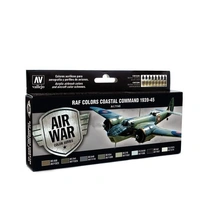 Vallejo Model Air RAF & FAA Coastal Command 1939-45 8 Colour Acrylic Airbrush Paint Set