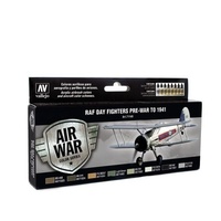 Vallejo Model Air RAF & FAA Day Fighters Pre-War to 1941 8 Colour Acrylic Airbrush Paint Set