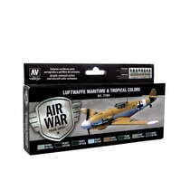 Vallejo Model Air Luftwaffe Maritime and Tropical Colors Colour Acrylic Airbrush Paint Set