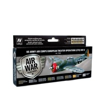 Vallejo Model Air US Army Air Corps European Theater Op (ETO) WWII Colour Acrylic Paint Set
