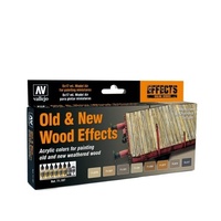 Vallejo Model Air Old & New Wood Effects Colour Acrylic Airbrush Paint Set
