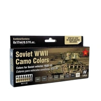 Vallejo Model Air Soviet AFV WWII Camo 8 Colour Acrylic Airbrush Paint Set
