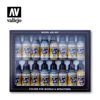 Vallejo Model Air RLM Colors 16 Colour Acrylic Airbrush Paint Set