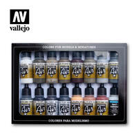 Vallejo 71194 Model Air Weathering Set 16 Colour Acrylic Airbrush Paint Set