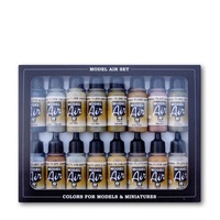 Vallejo 71208 Model Air German WWII Europe & Africa 16 Colour Acrylic Airbrush Paint Set