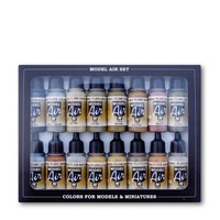 Vallejo Model Air German WWII Europe & Africa 16 Colour Acrylic Airbrush Paint Set