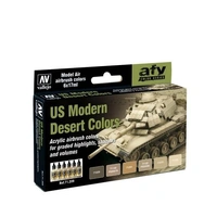 Vallejo Model Air US Modern Desert 6 Colour Acrylic Paint Set