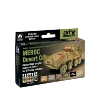 Vallejo Model Air MERDC Desert 6 Colour Acrylic Paint Set