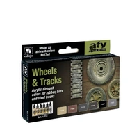 Vallejo Model Air Wheels & Tracks 6 Colour Acrylic Paint Set