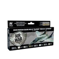 Vallejo Model Air Soviet / Russian MiG-29 "Fulcrum" from 80's to present Acrylic Paint Set