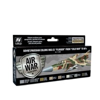 Vallejo Model Air Soviet / Russian MiG-23 "Flogger" from 70's to 90's (8) Acrylic Paint Set