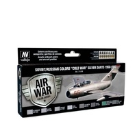 Vallejo 71610 Model Air Soviet / Russian "Cold War" Silver Darts 1950-1980 (8) Acryli Paint Set