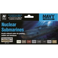 Vallejo Model Air Nuclear Submarines 8 Colour Acrylic Airbrush Paint Set