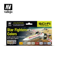 Vallejo Model Air Star Fighters 8 Colour Acrylic Airbrush Paint Set