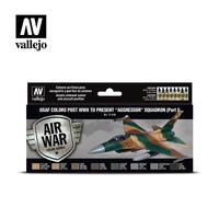 Vallejo Model Air USAF WWII to present Aggressor Squadron Part I 8 Colour Acrylic Paint Set