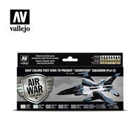 Vallejo Model Air USAF WWII to present Aggressor Squadron Part II Acrylic Paint Set