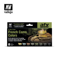 Vallejo Model Air French Camo Colors Pre-War & WWII 8 Colour Acrylic Airbrush Paint Set