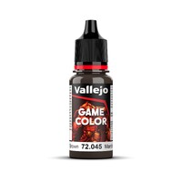 Vallejo Game Colour Charred Brown 18ml Acrylic Paint - New Formulation
