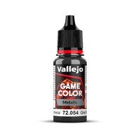 Vallejo Game Colour Metal Dark Gunmetal 18ml Acrylic Paint - New Formulation