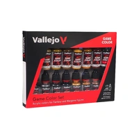 Vallejo Game Colour Leather & Metal - 16 Colour Acrylic Paint Set