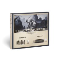 Vallejo Game Colour Ultimate Miniature Set - Paint & Brushes (5)