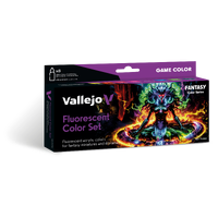 Vallejo Game Colour: Fluorescent Colours (8 Colours) Acrylic Paint Set