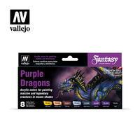 Vallejo Game Color Purple Dragons (8) by Angel Giraldez Acrylic Paint Set
