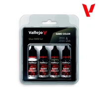 Vallejo Game Colour Silver NMM Set (4 Colours) Acrylic Paint Set