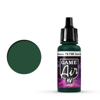 Vallejo 72728 Game Air Dark Green 17 ml Acrylic Airbrush Paint