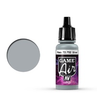 Vallejo 72752 Game Air Silver 17 ml Acrylic Airbrush Paint