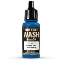 Vallejo Game Colour Wash Blue  18ml Acrylic Paint - New Formulation