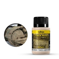 Vallejo 73810 Weathering Effects Light Brown Thick Mud 40 ml