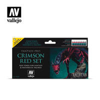 Vallejo Fantasy Pro Crimson Red Set (8) Acrylic Paint Set