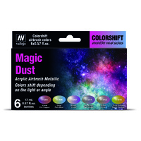 Vallejo Eccentric Colorshift Magic Dust (6 Colour Set) Acrylic Airbrush Paint