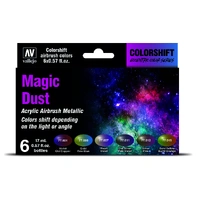 Vallejo Eccentric Colorshift Magic Dust (6 Colour Set) Acrylic Airbrush Paint