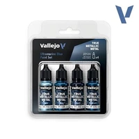 Vallejo True Metallic Metal Ultramarine Blue - 4 Colour Paint Set