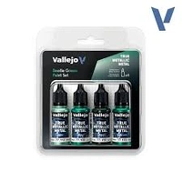 Vallejo True Metallic Metal Beetle Green - 4 Colour Paint Set